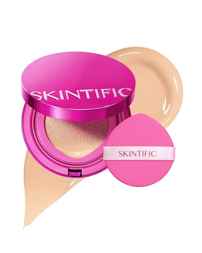 Pink Glow Cushion Foundation #01 Vanilla| Medium Coverage, Natural Dewy Glow Finish, Moisturizing for Dry Skin, Lightweight, Long-Lasting & Oxidation-Resistant