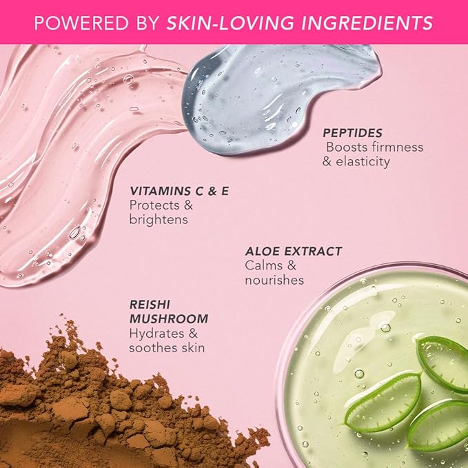 Doll 10 Peptide Bounce Balm Foundation™ – Hydrating, Age-Defying Foundation for Older Women, All Skin Types – Vegan, Clean, Natural, Medium Buildable Coverage, Blurs Fine Lines - [Deep]