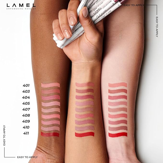 Matte Gel Lip Liner Pencil | Weightless & CreamyTexture - Sharpenable - Longwear & Waterproof - High Pigmented & Flawless Finish - Cruelty-free & Paraben-Free - 412, 1,7g/0.05oz. (Spicy Nude)