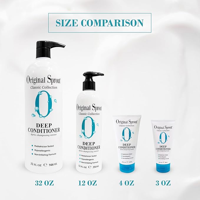 Original Sprout Deep Conditioner for All Hair Types, Vegan Conditioner, Travel Size 3 oz. Bottle
