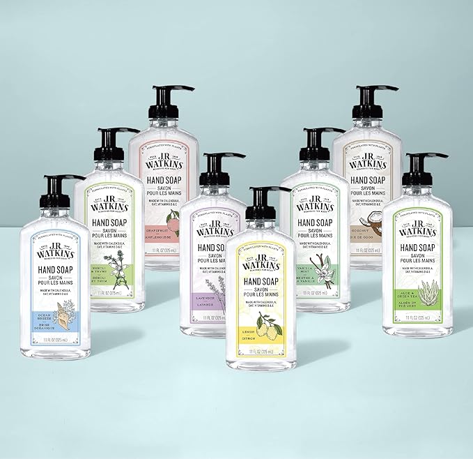 J.R. Watkins Gel Hand Soap, 3 Pack of 11 Fl Oz, Coconut