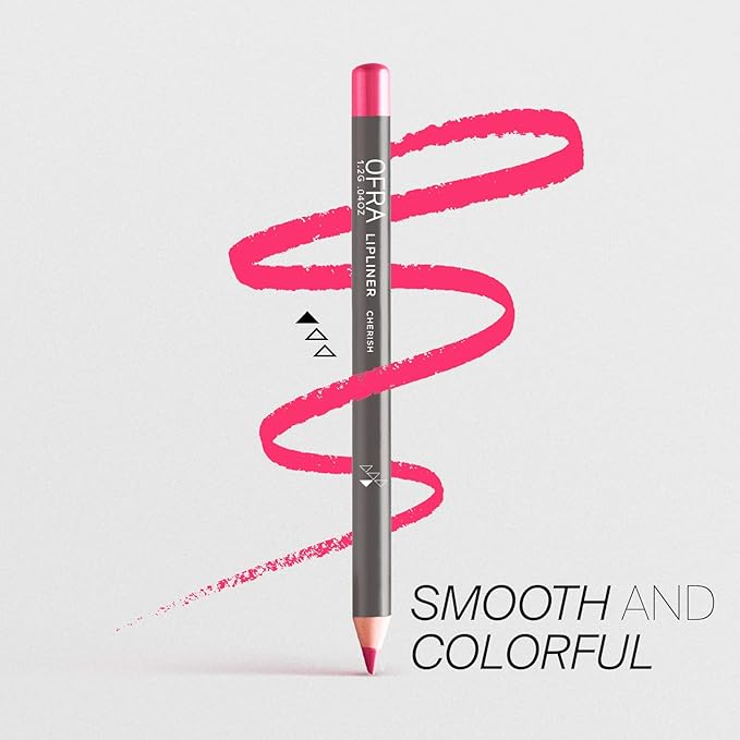 Ofra Lipliner Pencil - Cherish | High-Pigment Lipliner for Defining & Shaping Lips | Long-Lasting Wear Lipliners | Creamy, Glide-On Formula for All-Day Perfection | 0.04oz