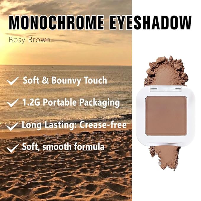 Matte Singe Eye Shadow Palette Makeup, Matte Rosy Nude Brown Monochrome Eyeshadow For Old Women, Mini Pressed Pigmented Waterproof Sombras Para Ojos, Vegan, Talc, Paraben & Cruelty Free, 14