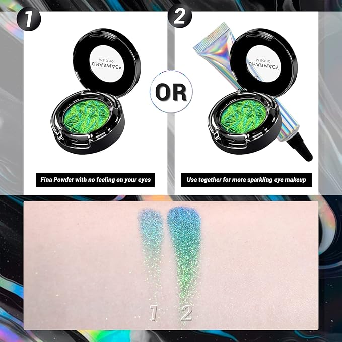 CHARMACY Duochrome Eyeshadow, Insane Shifters Chameleon Eyeshadow, Creates High-Impact, Metallic Eye Looks, 100% Vegan and Cruelty Free (Chameleon-#903, 0.05 Ounce (Pack of 1))