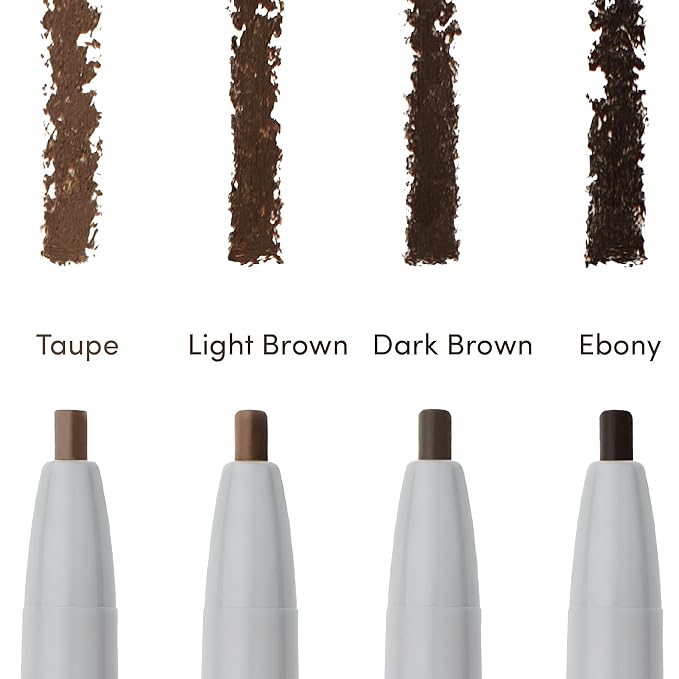 Easy Everyday™ Brow Pencil - Best Eyebrow Pencil for Women, Smudge Proof Hair-Like Strokes, 1.2mm Precision Tip with Spoolie, Vegan (Ebony)