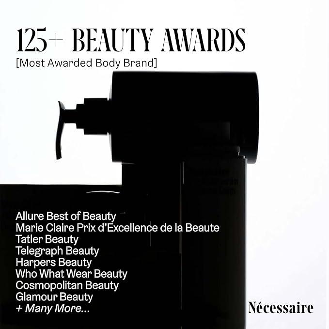 Nécessaire The Body Wash Santal. Natural Body Wash for Women & Men, Therapeutic Shower Gel with Epsom Salt + Minerals. Gel Cleanse,16.9 fl oz.