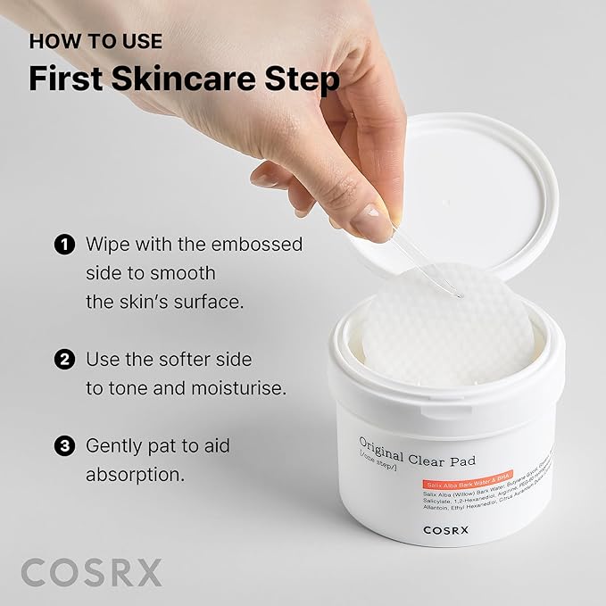 COSRX BHA Toner Pads, 70 Sheets, Exfoliating Pads for Dead Skin & Blackheads, Minimize Pores, Prevent Breakouts, Smooth Skin Texture, Korean Skin Care, Stocking Stuffers, Holiday Gifts,Gifts For Women