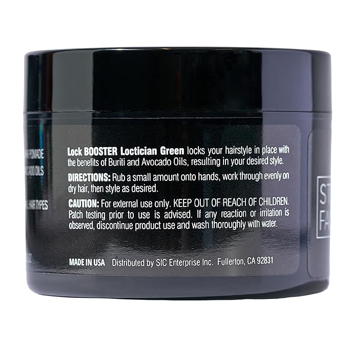 Style Factor Lock BOOSTER Loctician Green 5 oz - Premium Pomade with Buriti & Avocado Oils Max Hold, Unscented, Clean, Expert Styling Gel for Locs, Twists, Braids for All Hair Types