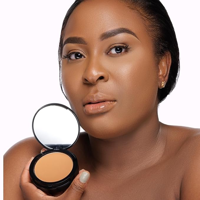Koschiq Soft Matte Powder + Foundation – 2-in-1 Compact with Oil Control & Blurring Effect | Longwear, Buildable Matte Finish | K-58. Medium deep with warm bronze undertone