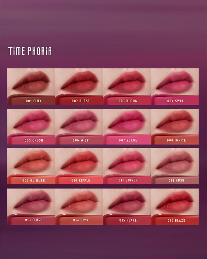 Altera Blurring Lip Tint 016 Blaze, Deep Orange Pink Glossy to Soft Matte Finish, Blur Lip Lines, Weightless No-Sticky Airy Velvet Texture, Vibrant Hydrating Long-Lasting Lip Makeup