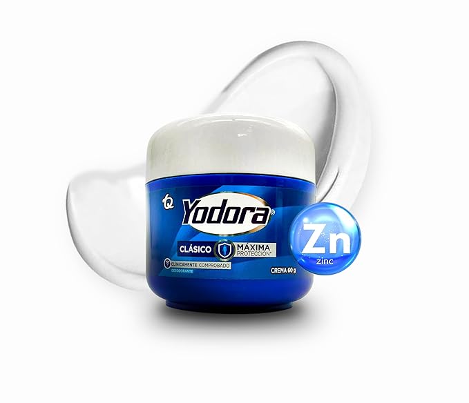 Yodora Clásico Cream Deodorant – Gentle Formula for Sensitive Skin – Hydrating and Vegan Deodorant – 24-Hour Protection – Lasting Freshness 60 Gr.