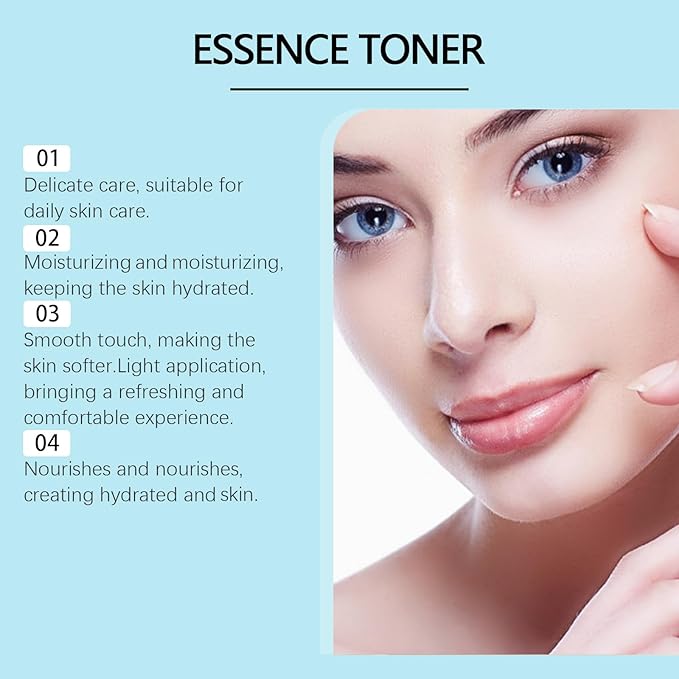 Toner for Face, Hydrating Toner for Skin Boosting, Soothing and Deep Hydration, Fit for All Skin Types, 4 Fl. Oz, Glass Bottle