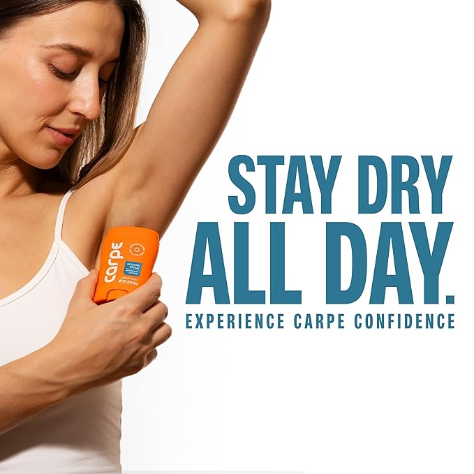Carpe Underarm Antiperspirant Deodorant for Men and Women - 72 Hour Sweat & Odor Control - Clinical Strength Deodorant for Men - Long Lasting Deodorant Antiperspirant - Mountain Breeze - 3 Pack