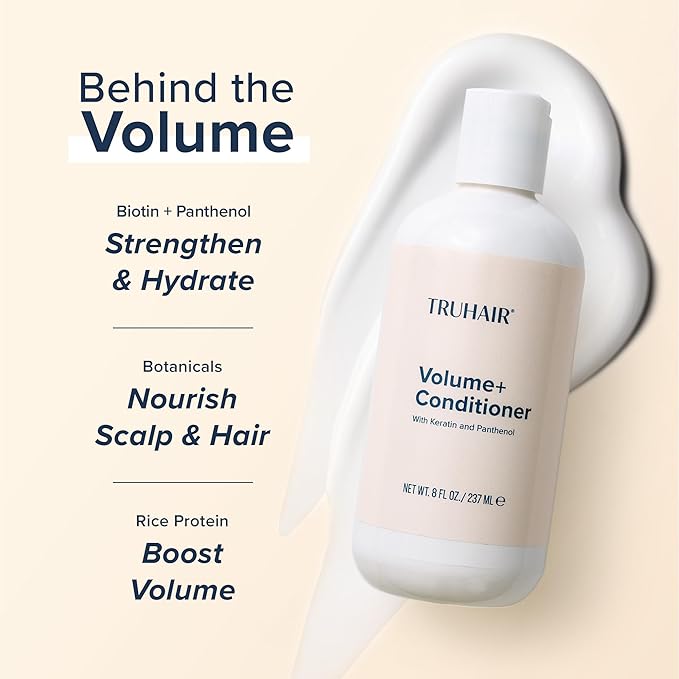 TRUHAIR Volume+ Conditioner with Keratin & Panthenol – Lightweight Hydration & Shine