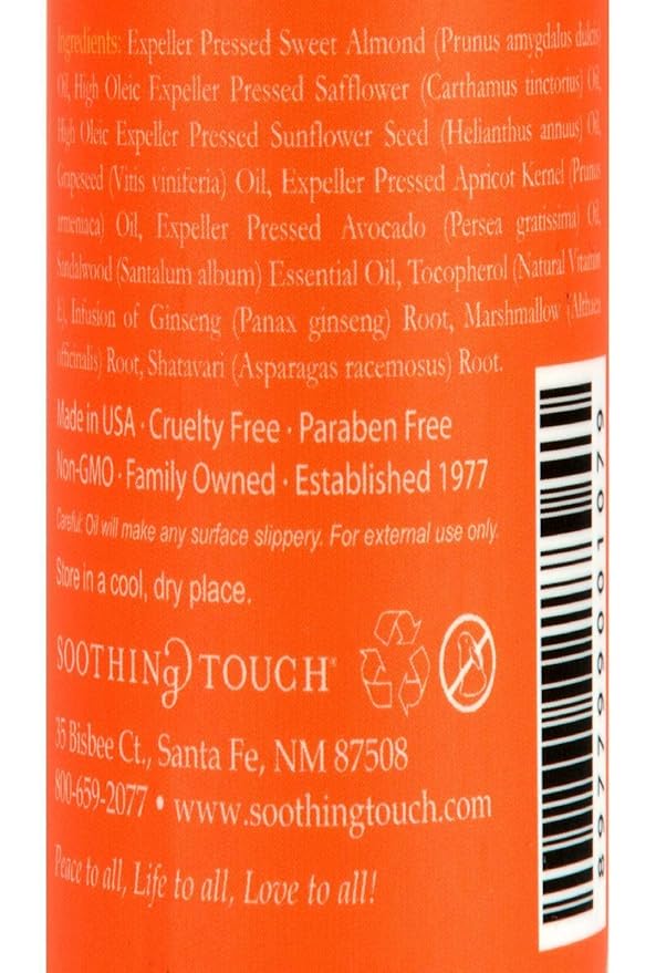 Soothing Touch Bath Body & Massage Oil, Rich & Exotic Sandalwood - 8 Oz
