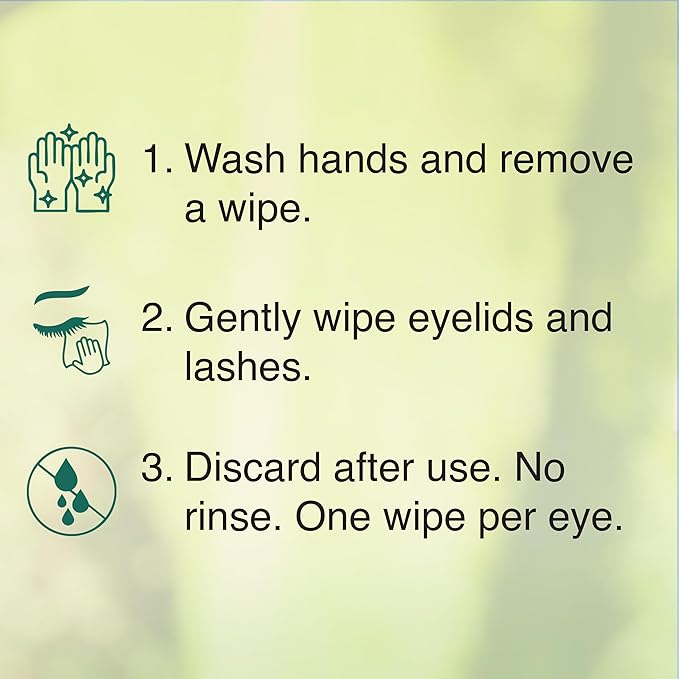 200Pcs Tea Tree Eyelid Wipes – Tea Tree Oil Eye Wipes for People with Dry Eyes & Allergies – Gentle Eyelid Cleanser with Hyaluronic Acid – Individually Wrapped & Biodegradable - 2 Pack