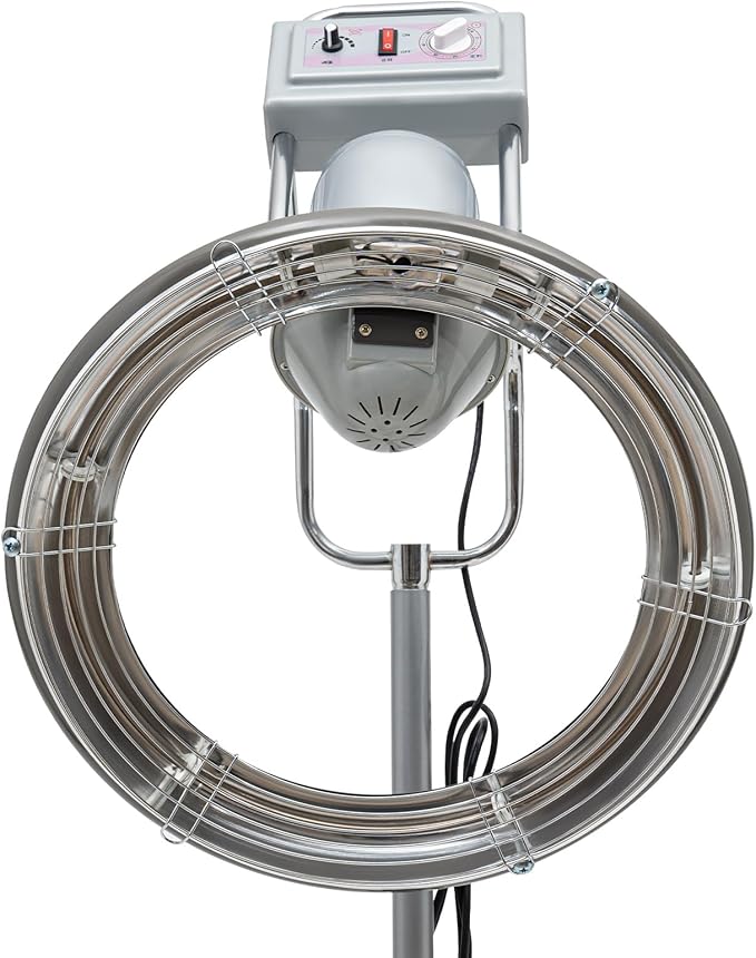 750W 5Heads Infrared Heat Lamp,Hairdressing Heater,Multifunctional Salon Hair Dryer,Hair Color Processor,Hair Treatment Machine,Salon Heat Lamp Headed Lamp (Silver;950W)