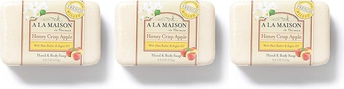 A LA MAISON Honeycrisp Apple Bar Soap 8.8 Fl Oz, 3 Pack