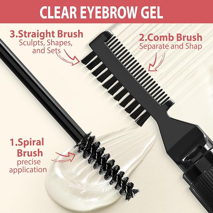 Eyebrow Pen Kit, with Microblading Eyebrow Pen, Eyebrow Gel, Eyeliner, Eyebrow Brush, Eyebrow Pencils for Women, Waterproof, Smudge Proof, Long Lasting Makeup Formula - Black