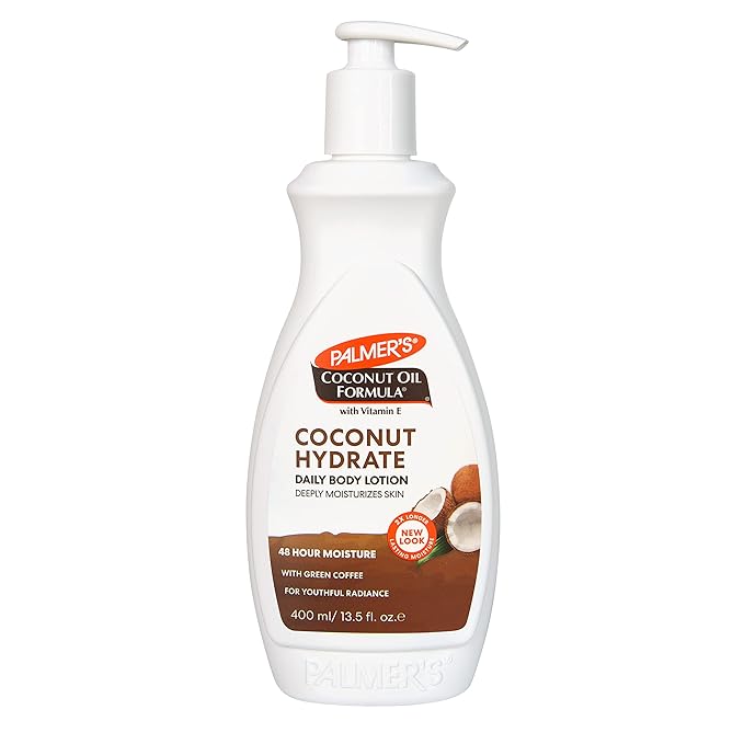 Palmer's Coconut Oil Formula Body Lotion for Dry Skin, Hand & Body Moisturizer with Green Coffee Extract & Vitamin E, Pump Bottle, 13.5 Fl Oz (Pack of 2)