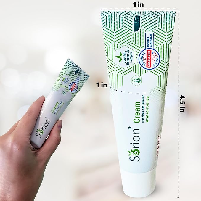 Sorion Cream for Comforting Dry Skin with Coconut Oil, Neem, Turmeric and Vitamin E - Travel-Size Version