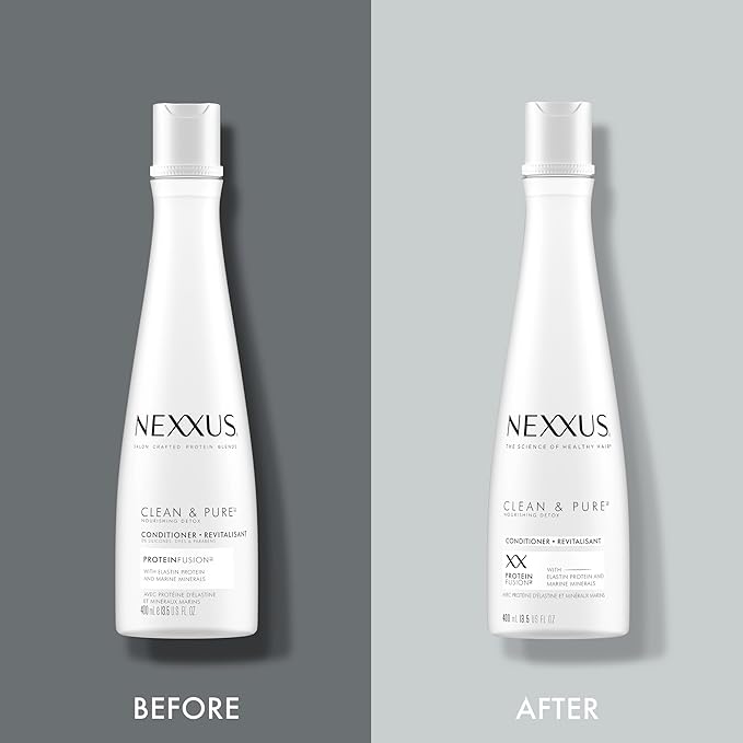 Nexxus Clean and Pure Conditioner With ProteinFusion, Nourished Hair Care, Silicone, Dye, and Paraben Free 13.5 oz