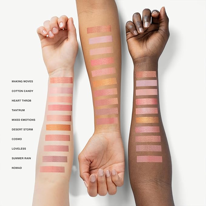 Phase Zero Makeup Powder Blusher - "Cosmo" - 4g / 0.141 oz - Full Coverage, Natural Blush - Soft, Buildable Pink, Coral, Peach & Golden Hues - Matte & Shimmering Shades Gives Cheeks a Radiant Glow