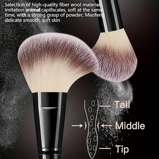 Black Makeup Brushes Set Professional 66Pcs with Case Premium Synthetic for Foundation Concealer Blush Eyeshadow Powder Contour Makeup Brush Kit Face Eye Make up Brushes & Tools