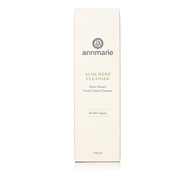 Annmarie Skin Care Aloe Herb Facial Cleanser - Gentle, pH-Balanced Cleanser with Aloe Vera, Coconut Oil & Calendula, Suitable for All Skin Types (100mL, 3.4 fl oz)