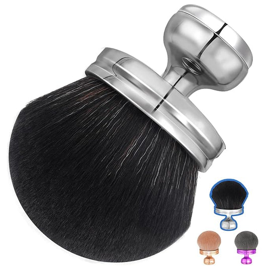 Extra Large Tanning Brush Self Tanner Brush 3.2inch Kabuki Tanning for Self Tan Back Applicator Wide-headed Blend Blur Body Makeup Kabuki Foundation Body Tanner With Drawstring Bag (silvery)