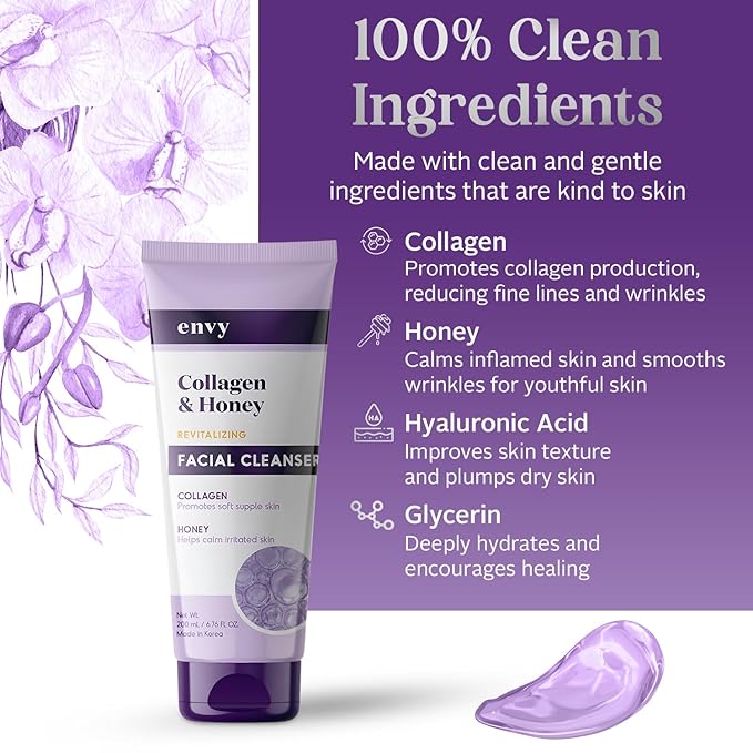 Envy Facial Cleanser (Collagen & Honey)