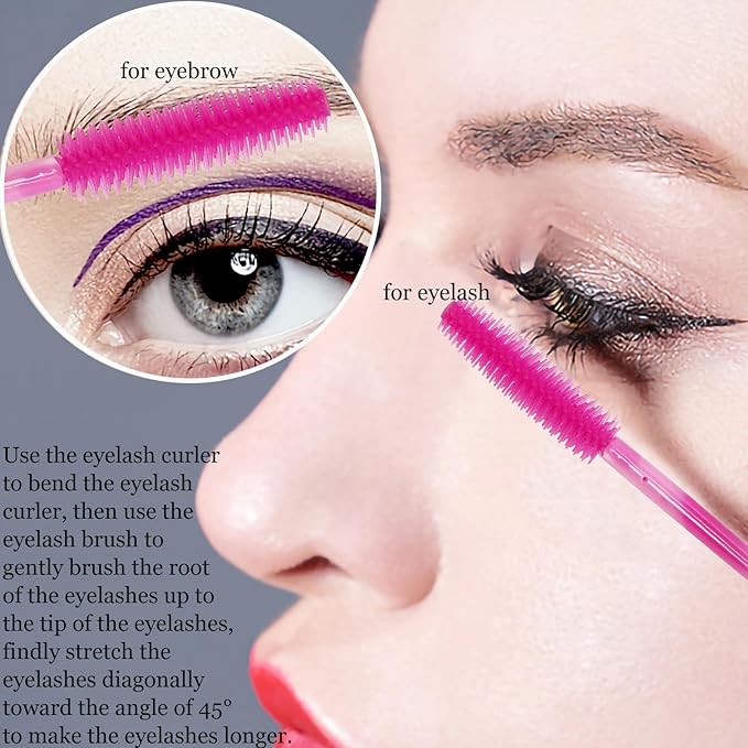 BIHRTC 100PCS Mascara Wands Disposable Lip Applicators liner Brushes Makeup Tools Eyeliner Brushes Mascara Wands Lipstick Applicators Lip Brushes for Women Girls Salon Beauty Cosmetic Make Up Tool