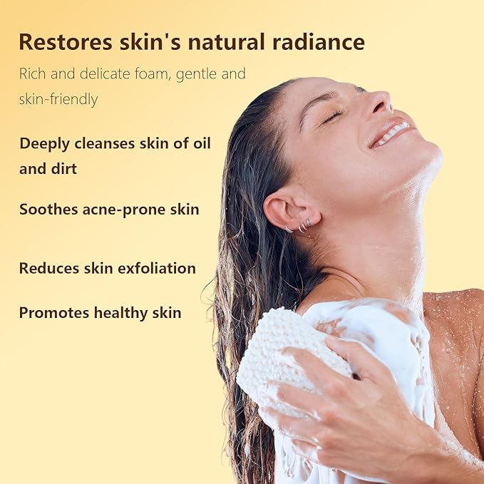 Lemon Turmeric Soap Bar For Face Body Deep Cleansing Turmeric Soap For All Skin Natural Handmade Soap Bar For Men And Women 1Pc