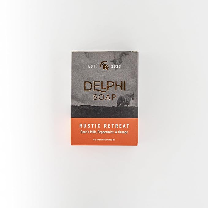 DELPHI Soap Men's Natural 5 oz Moisturizing Bar Soap Made from Natural Oils - Campfire Collection - Exfoliating - Woodland Ember, Rustic Retreat and Twilight Mist 3 Bundle