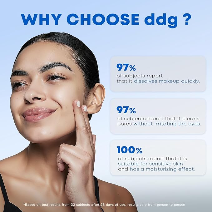 ddg Cleansing Balm–Makeup Remover Balm for Sensitive Skin,Eye Makeup Remover,Facial Cleanser for Waterproof Removal,Vegan Plant Oils,Nourishing & Hydrating,1.69 fl oz/50ml