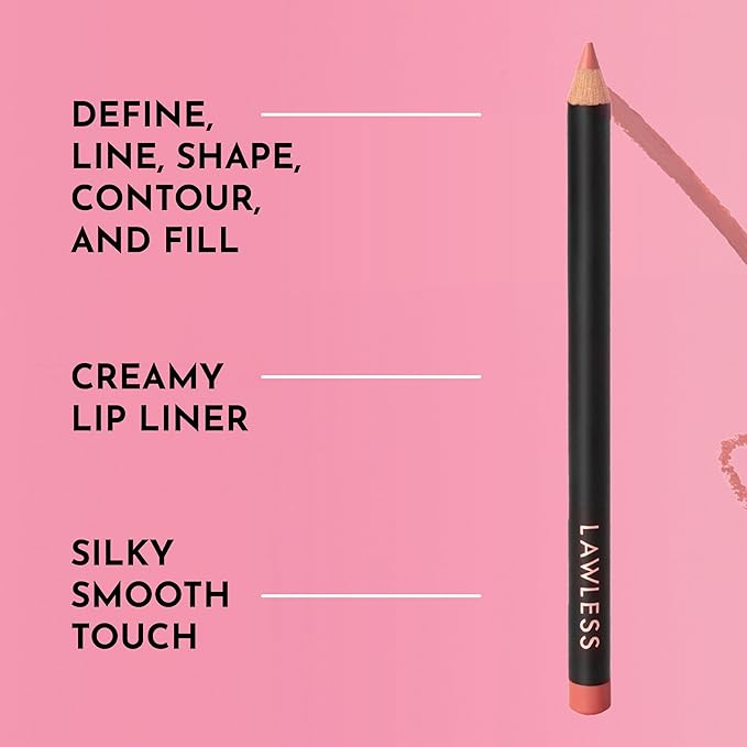 Lawless Women's Forget the Filler Definer Liner, Velvet Peach, Pink, 0.04 Ounce