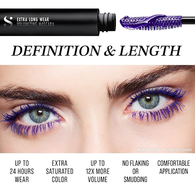 INART EXTRA LONG WEAR VOLUMIZING MASCARA (DARK PURPLE)