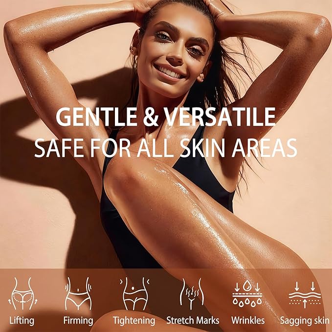 Body Firming Oil: Fast Absorbing Firming & Hydrating Skin Care with Jojoba, Grapeseed & Geranium Oils, Vitamin E | 3.4 Fl Oz Moisturizing Treatment Oil for Tightening After Shower
