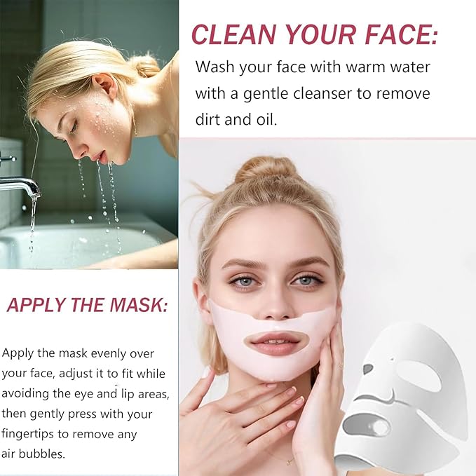 Bio-Collagen Collagen Face Mask, 5 Pack Korean Skincare Facial Collagen Lifting Hydrogel Masks, Pore Minimizing, Reduce Wrinkles, Overnight Hydrating,Enhanced Skin Elasticity