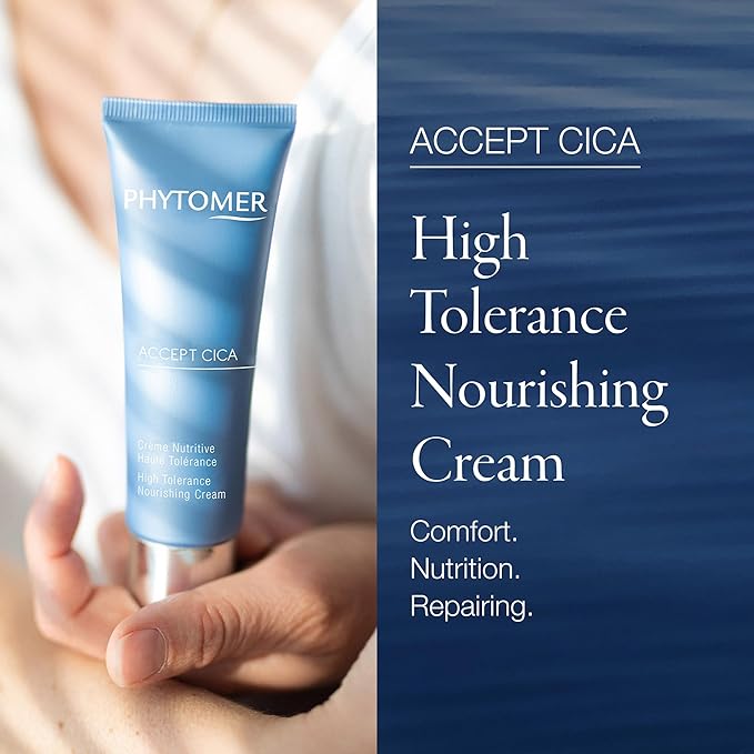 Phytomer Accept Cica High Tolerance Nourishing Face Cream | Soothing Moisturizer for Sensitive Skin to Repair & Rebuild Skin Barrier | With Vitamin B5 & Squalane | 50ml