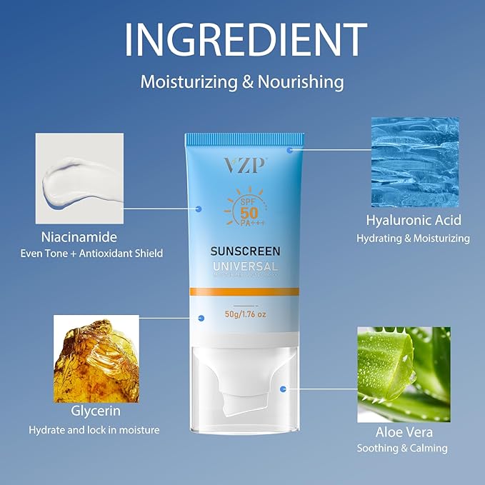 Sun Clear Face Sunscreen SPF 50 for Acne-Prone and Oily Skin, Lightweight and Water-Resistant, Oxybenzone-Free, with Antioxidants for Healthy-Looking Skin – 1.7 fl oz