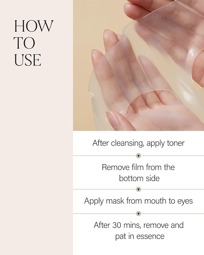 About Me Rice Makgeolli Gel Mask – Korean Gyeongbokgung Rice Powder Hydrogel Face Mask for All Skin Types – Traditional Fermentation with Galactomyces & Niacinamide – Korean Skin Care – 5 Sheet