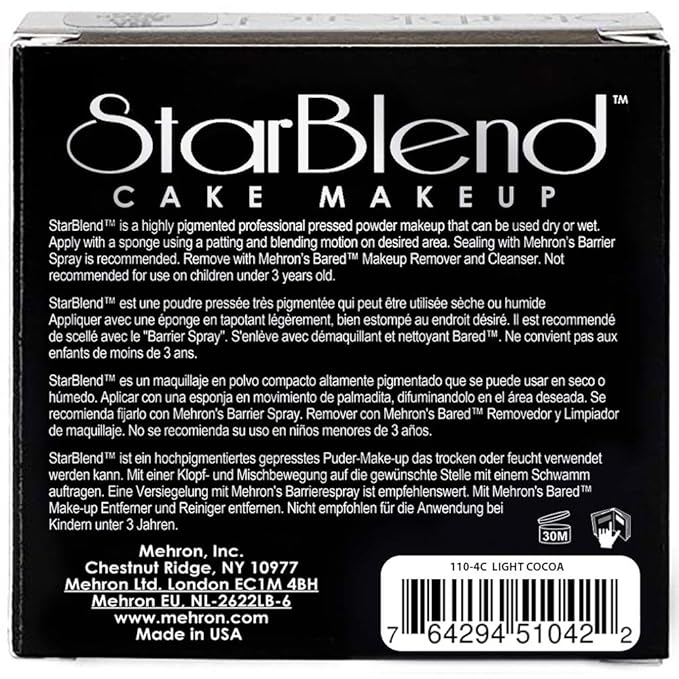 Mehron Makeup StarBlend Cake (2 oz) (Light Cocoa)
