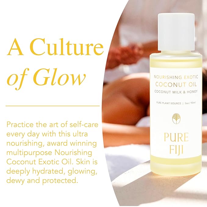 PURE FIJI Travel Size Nourishing Exotic Coconut Oil, Coconut Milk & Honey (3oz/90ml)