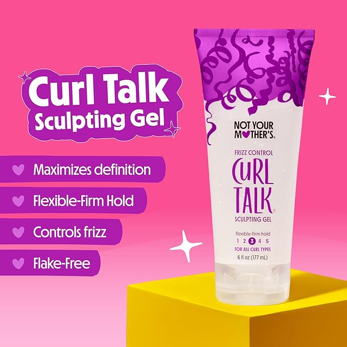 Not Your Mother's Curl Talk Frizz Control Sculpting Gel & Defining Cream (2-Pack) - 6 fl oz Each - Tames Hair Frizz & Maximizes Definition – For All Curly Hair Types
