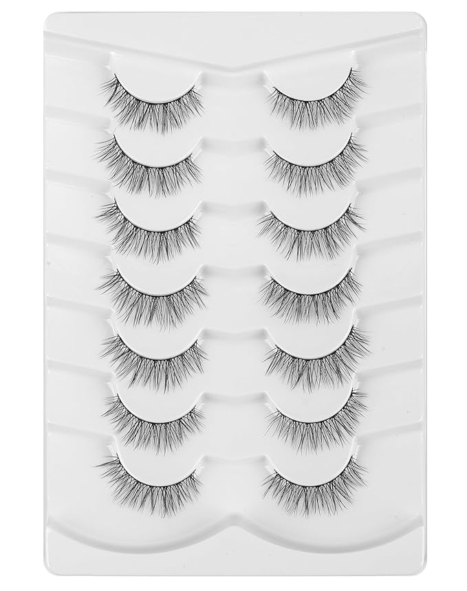 Onlyall Wispy Lashes Natural Flared False Eyelashes Fake Lashes DK28
