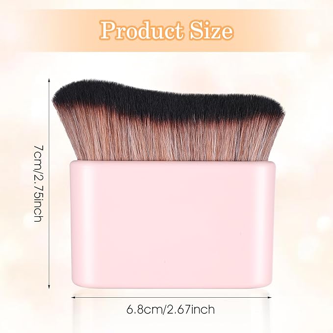 DIVINA VITAE Self Tan Brush Soft Body Makeup Brush Portable Self Tanning Brush Self Tanner Face Brush For Body & Leg Makeup (Pink)