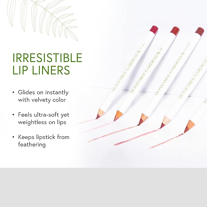 Honeybee Gardens Irresistible Lip Liner In Island Spice, Rosey Cinnamon Color, Long-Lasting, Gluten-Free, Vegan, 0.04 oz