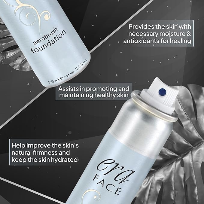 ERA Face spray makeup (Y1 Vanilla, 2.25 oz) - airbrush foundation, everyday, buildable, professional spray on cosmetics by Era Beauty