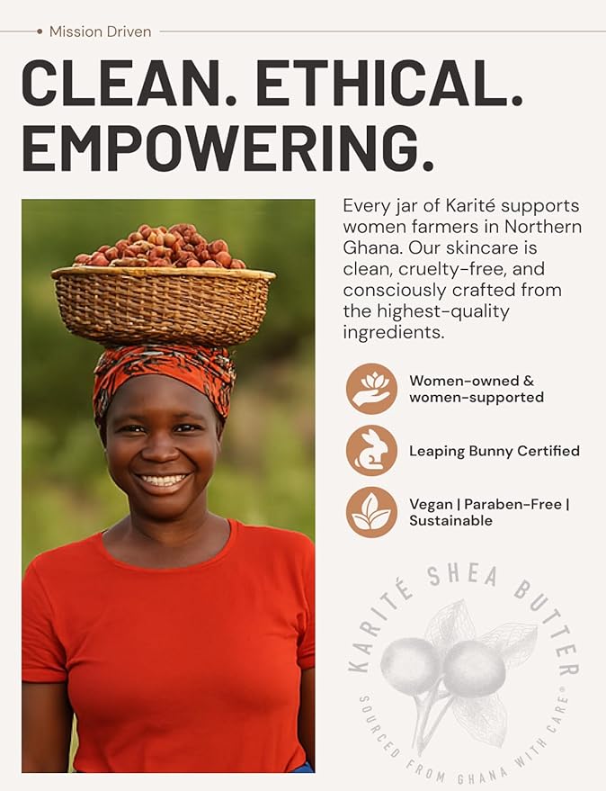 Karité Crème Corps Shea Butter Body Cream | Hydrating Moisturizer for Dry & Sensitive Skin | Dermatologist-Formulated and Approved | Cruelty-free & Hypoallergenic for all Skin Types